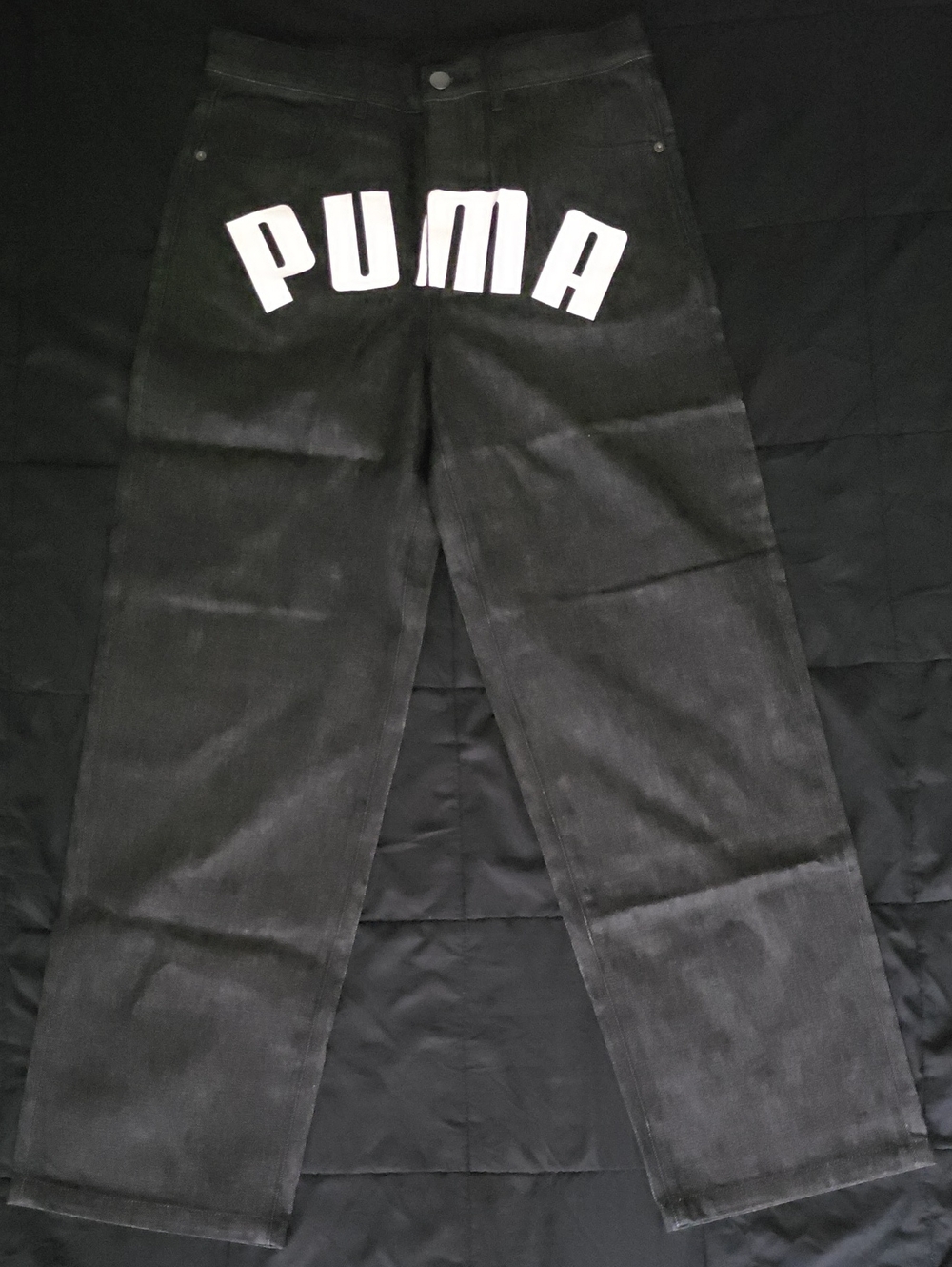 Puma X A$AP ROCKY Black Jeans with White Logo & Lettering